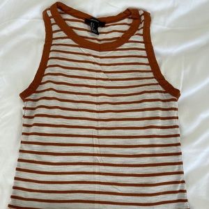 Orange and White Tank Top